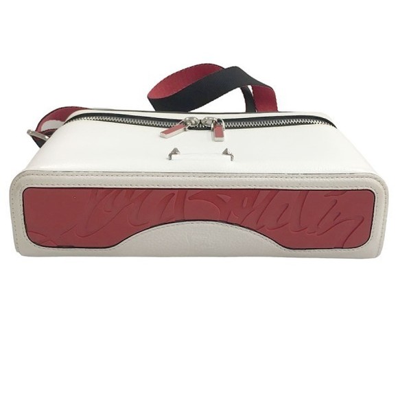 Christian Louboutin Kypi Pouch Shoulder Bag White Red - Picture 6 of 9